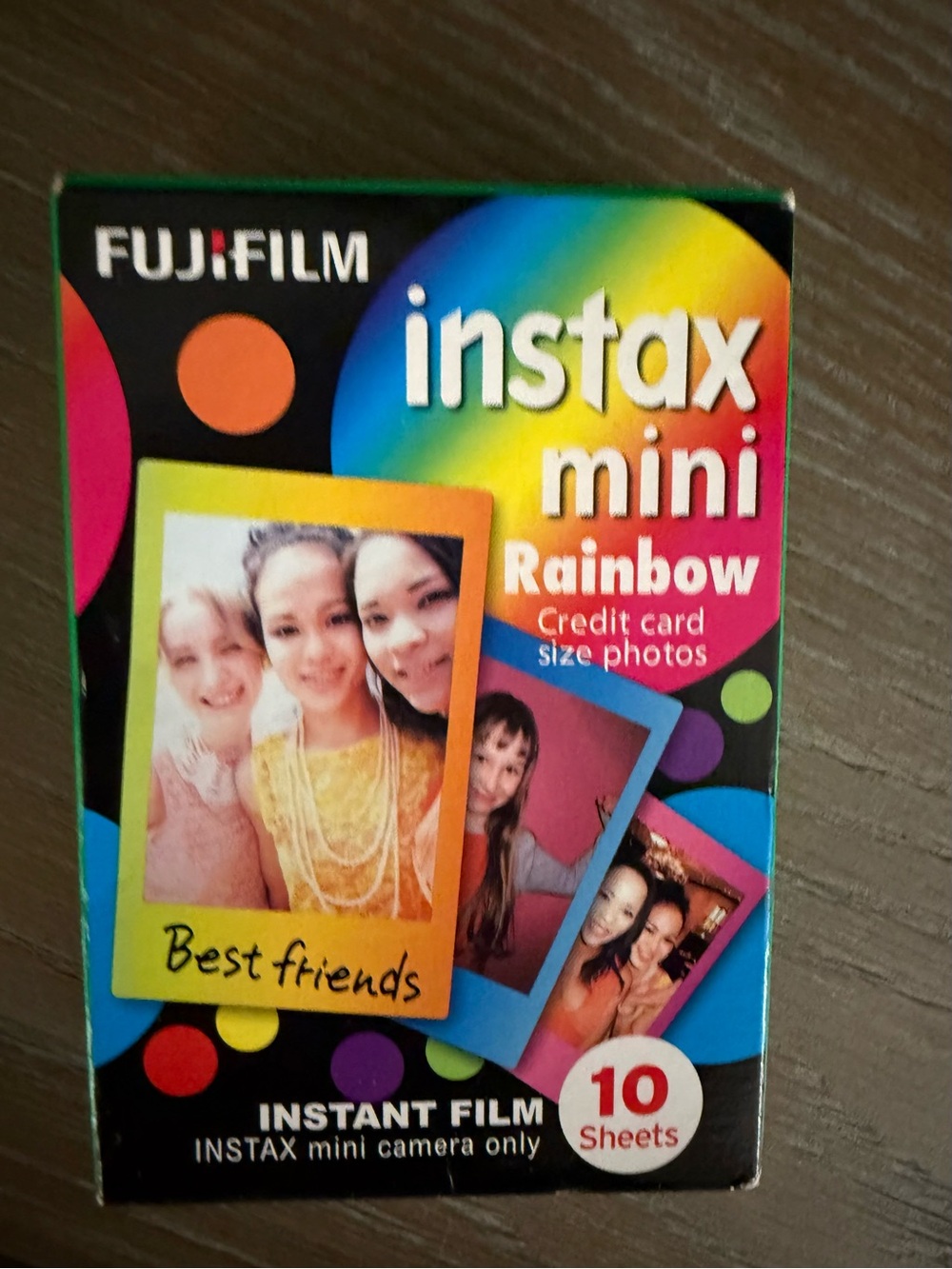 Fujifilm Instax Mini Rainbow Film 10 Sheets Unopened Expired 2016